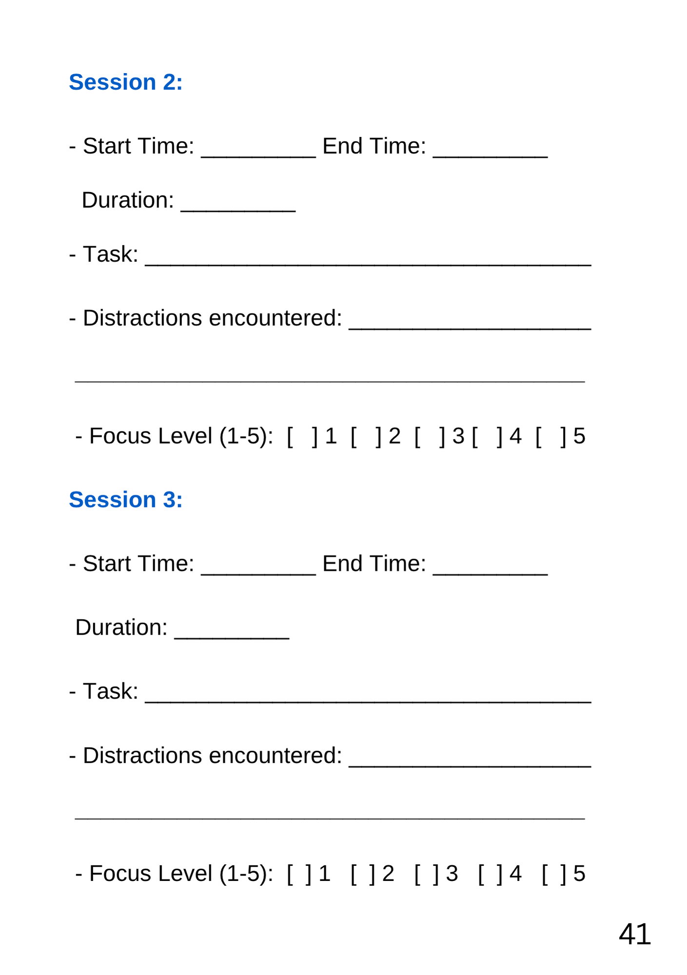 Deep Work Session Tracker